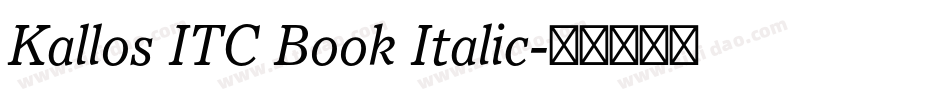 Kallos ITC Book Italic字体转换